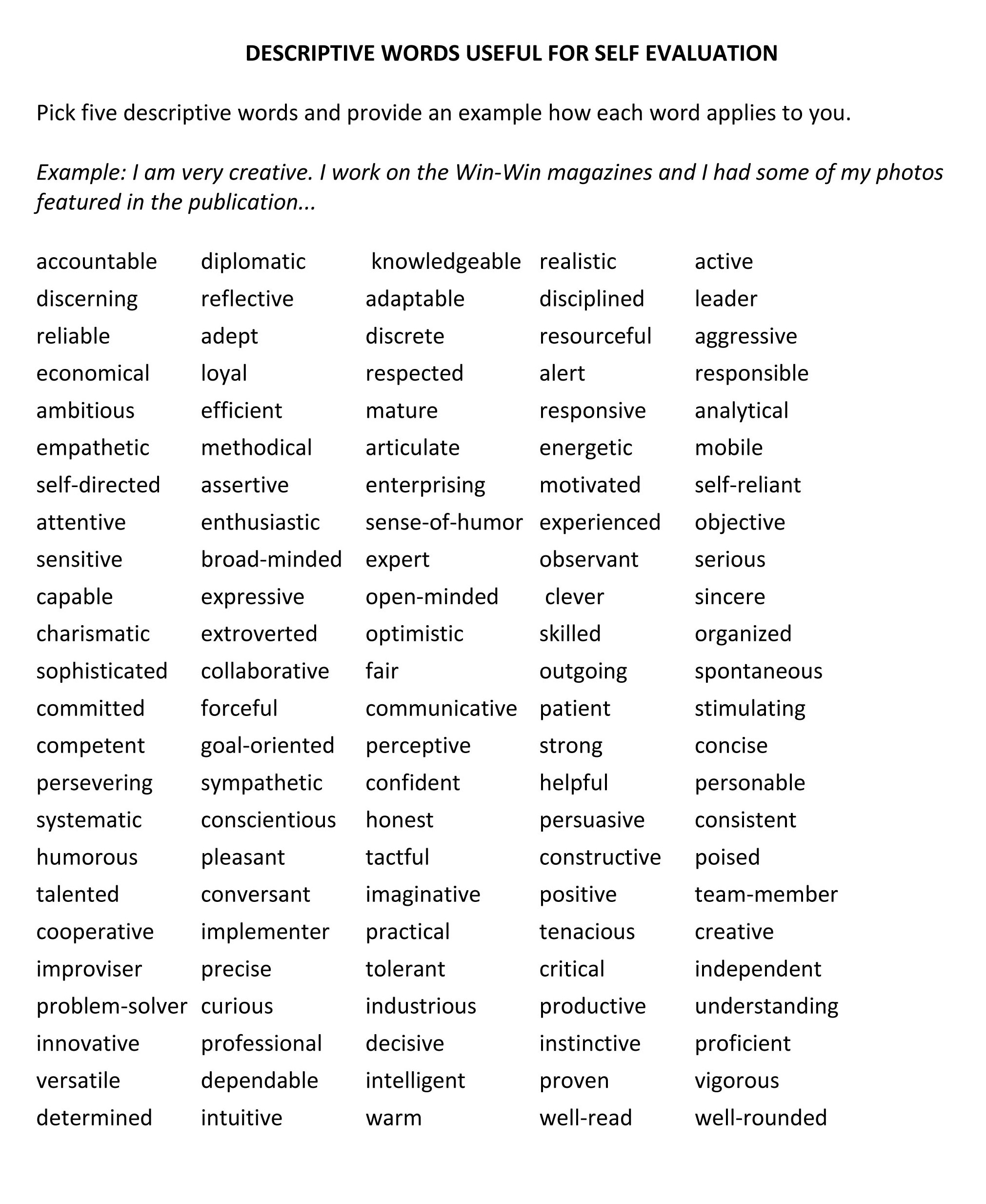List of transition words for college essays